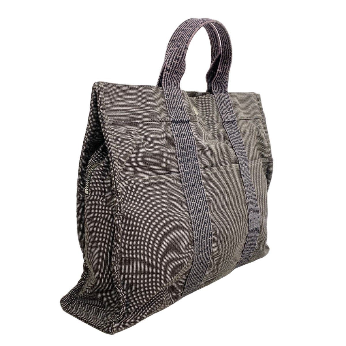 Hermes Tote Her Line MM Canvas Gray Silver — view 2