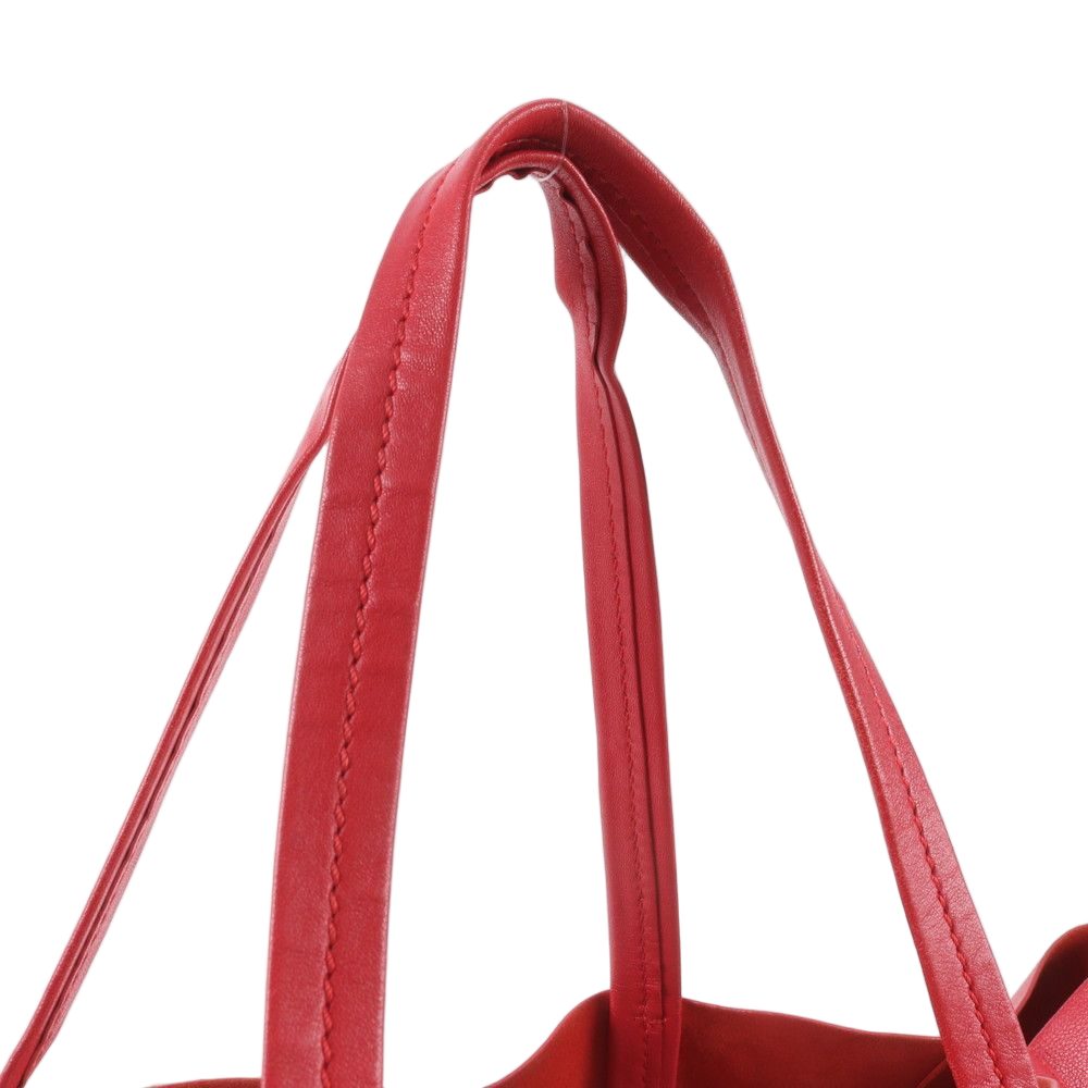 Celine Horizontal Cabas Red Leather Tote Shoulder — view 2