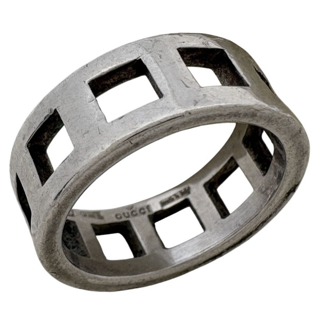 Gucci Open Square Ring Silver