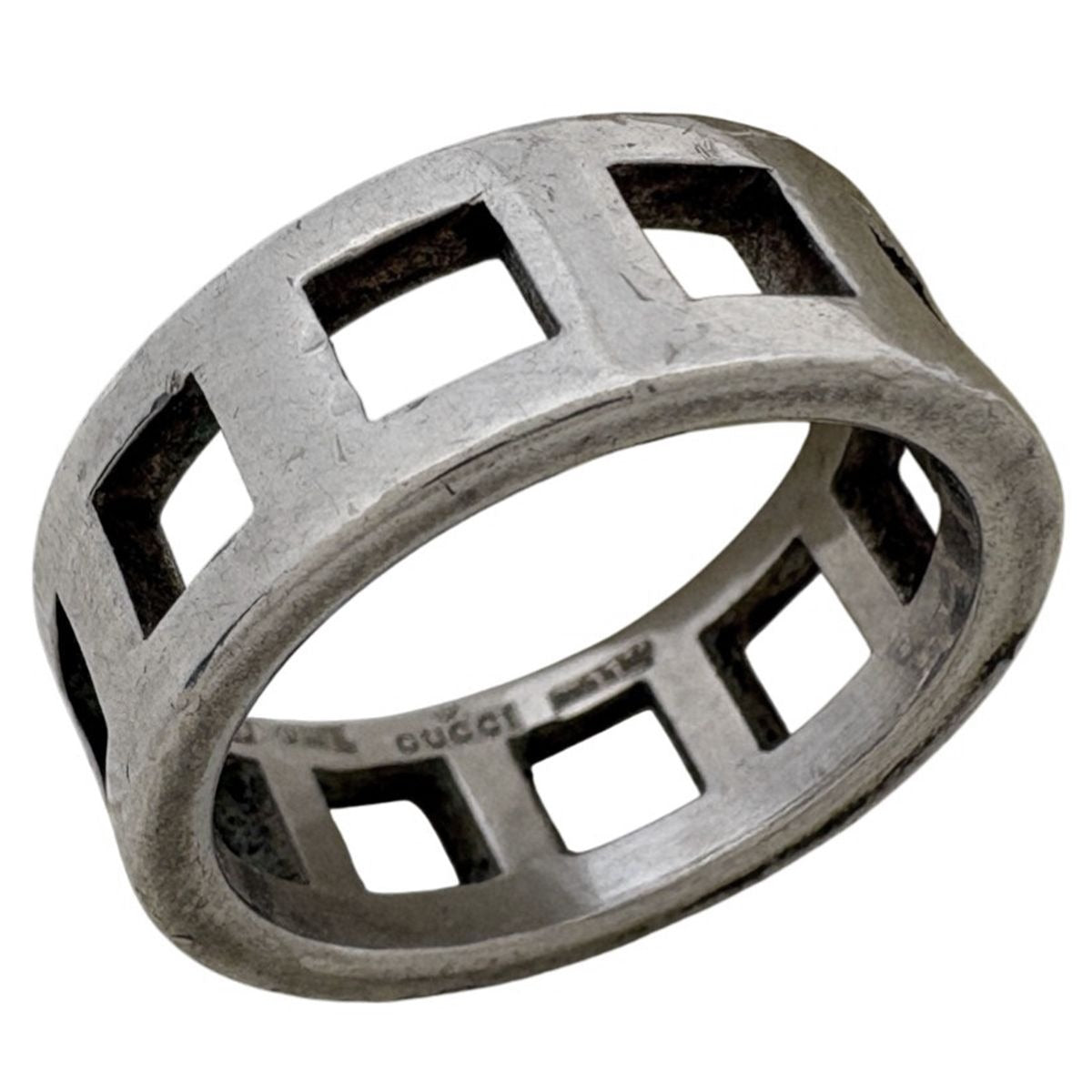 Gucci Open Square Ring Silver