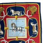 Hermes Scarf Silk Carre 90 Grand Apparat Dressed Horse Red — view 3