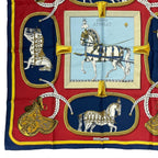 Hermes Scarf Silk Carre 90 Grand Apparat Dressed Horse Red — view 4