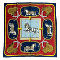 Hermes Scarf Silk Carre 90 Grand Apparat Dressed Horse Red