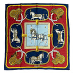 Hermes Scarf Silk Carre 90 Grand Apparat Dressed Horse Red