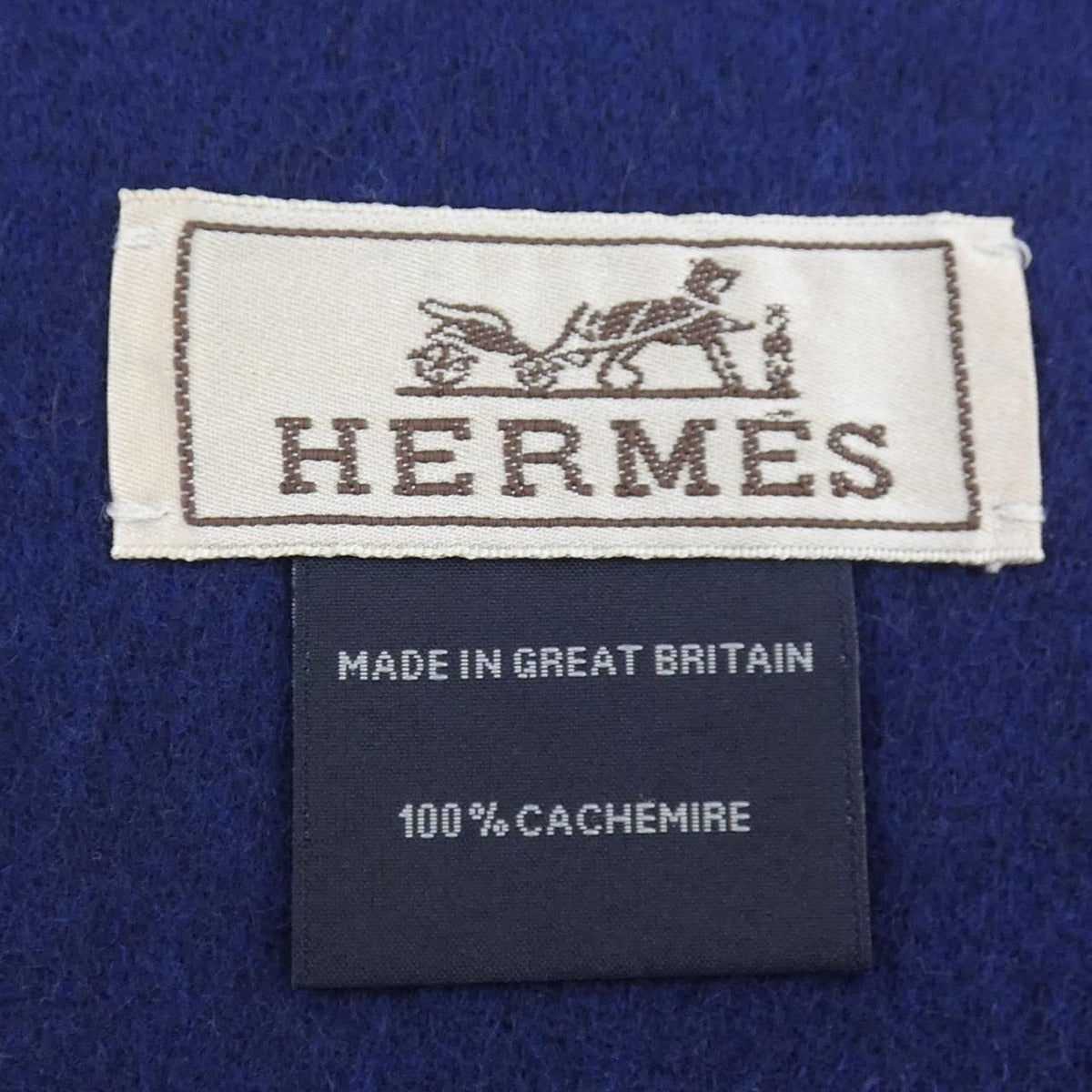 Hermes Scarf Cashmere Navy — view 3
