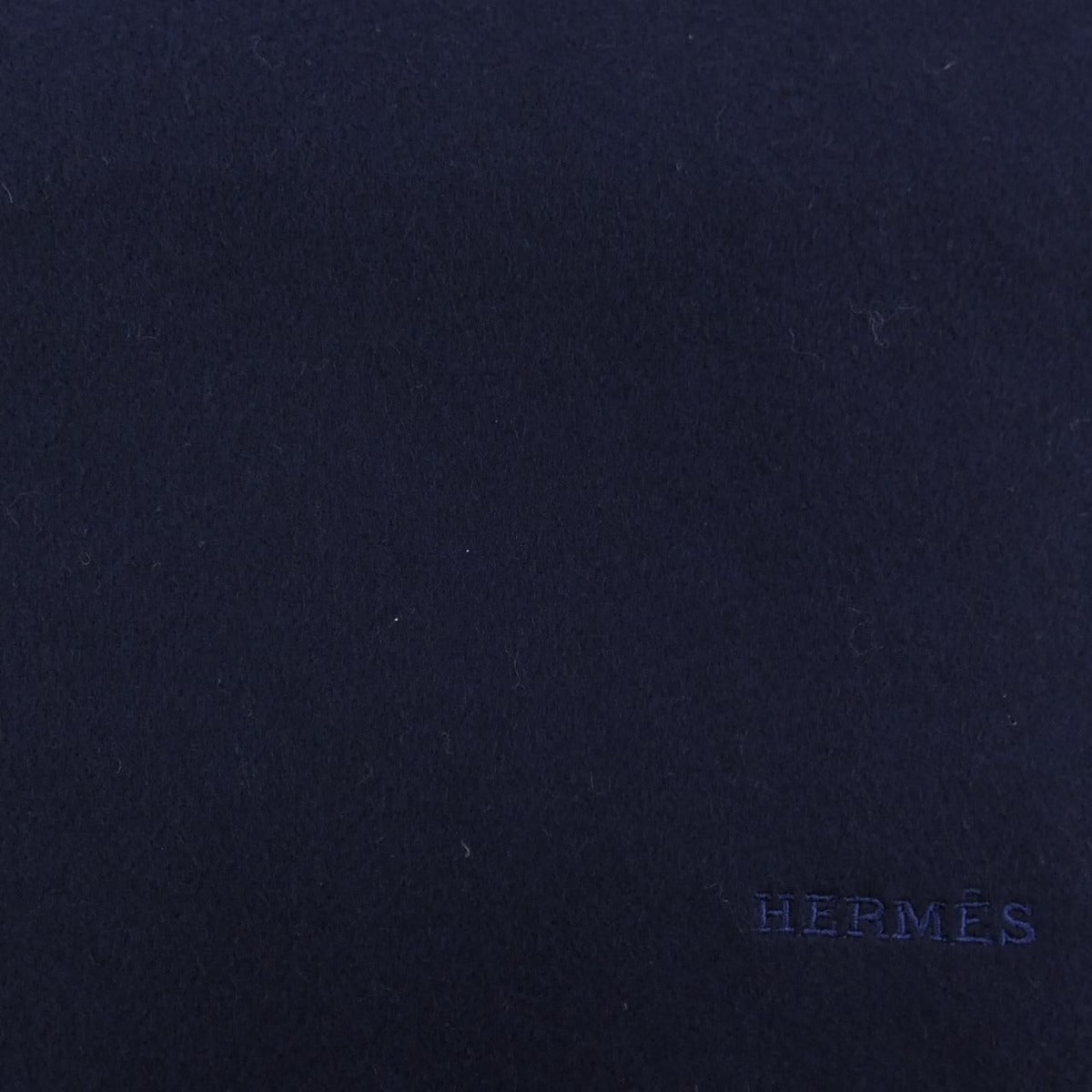 Hermes Scarf Cashmere Navy — view 4