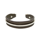 Hermes Bangle Vorsoft Metal Brown Silver Bracelet 1189 — view 4