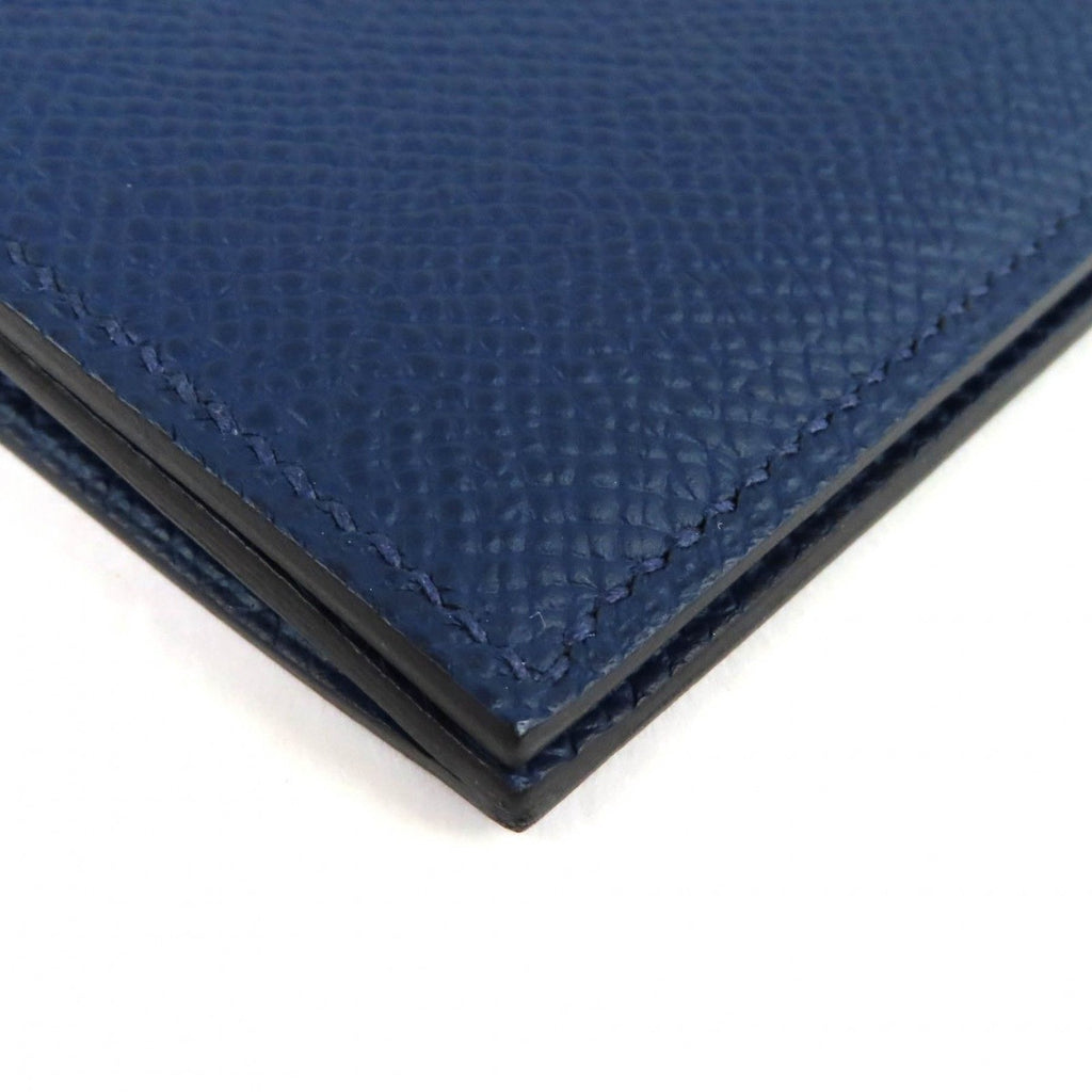 Hermes Mc2 Fleming Veau Epsom Bifold Wallet Billfold Navy — view 7