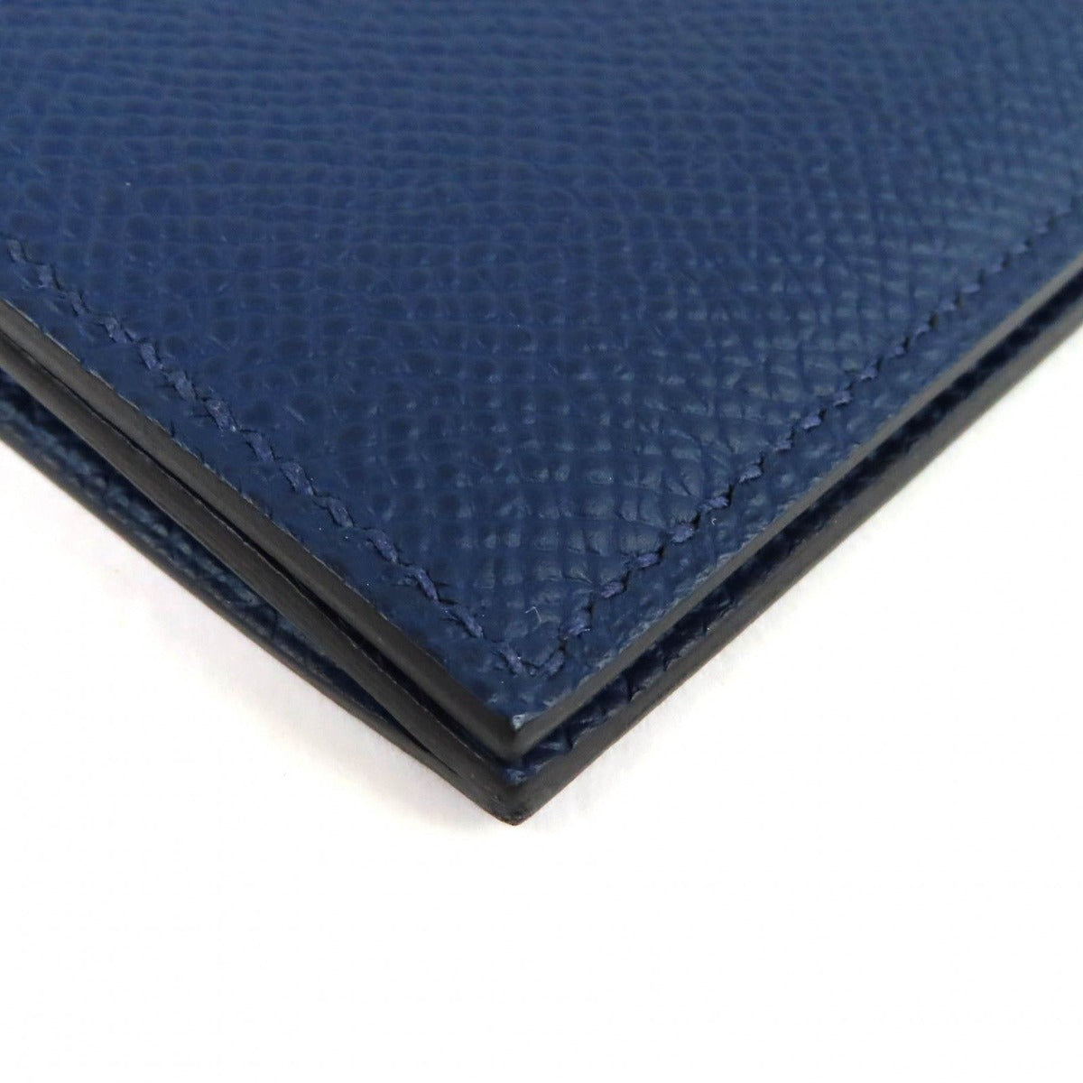 Hermes Mc2 Fleming Veau Epsom Bifold Wallet Billfold Navy — view 7