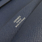 Hermes Mc2 Fleming Veau Epsom Bifold Wallet Billfold Navy — view 8