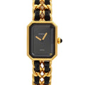 Chanel Premiere XL Vintage Watch Black Gold Quartz