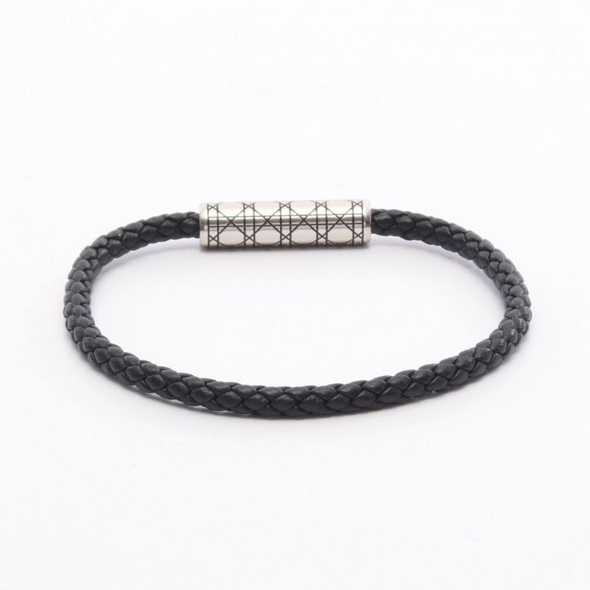 Dior Bracelet Cannage Braid Leather Black — view 2
