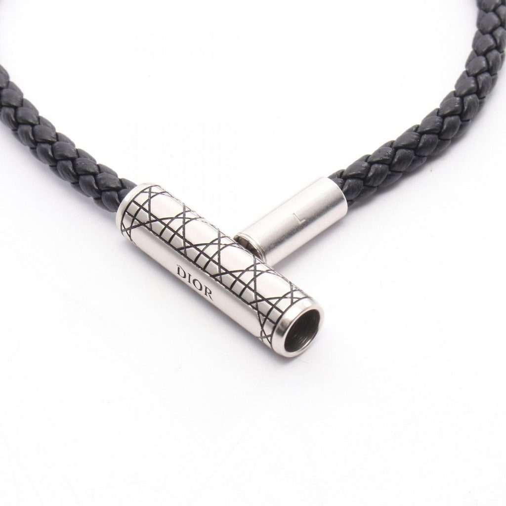 Dior Bracelet Cannage Braid Leather Black — view 3