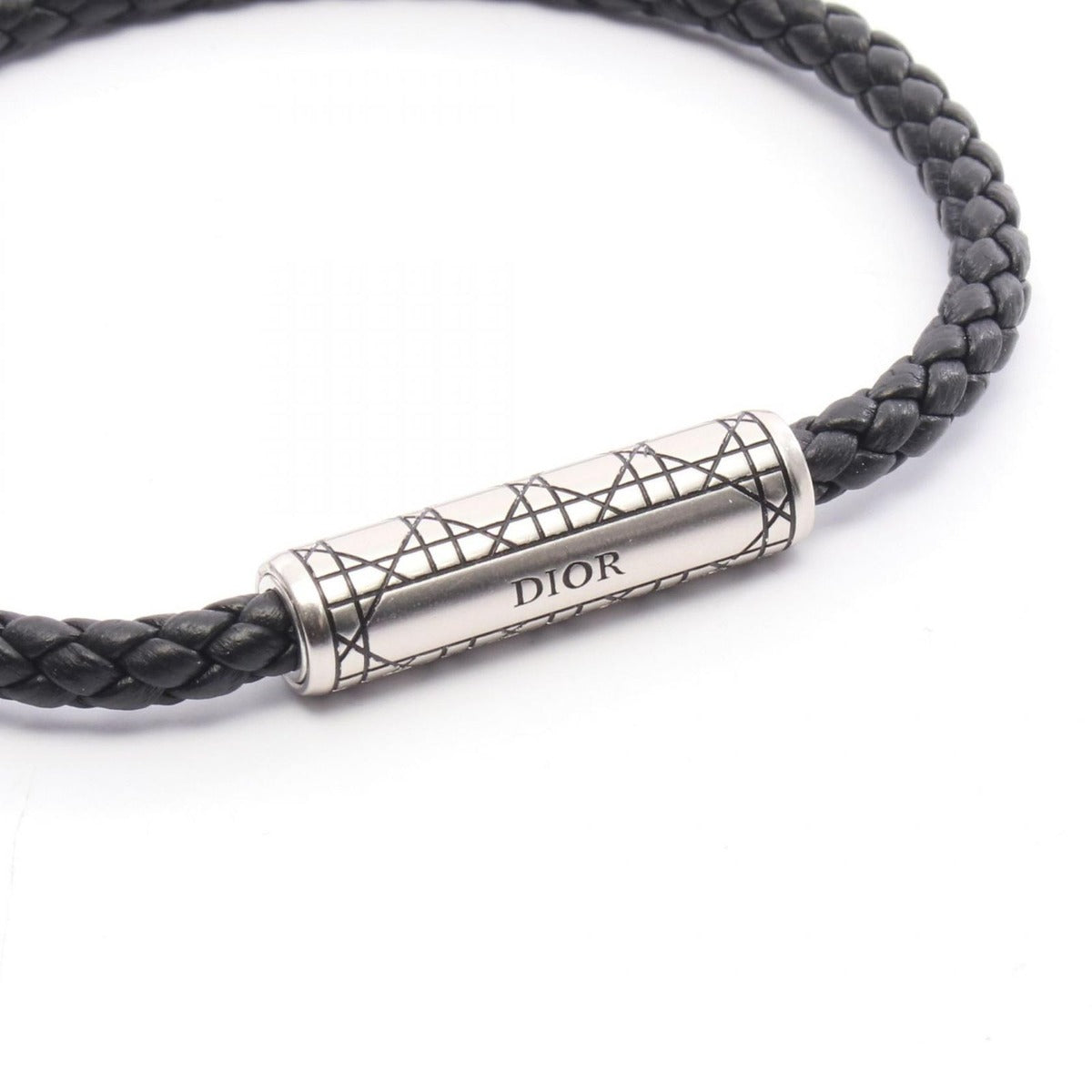 Dior Bracelet Cannage Braid Leather Black — view 4