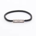 Dior Bracelet Cannage Braid Leather Black