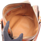 Celine Tote Macadam Dark Brown Canvas Leather Handbag — view 3