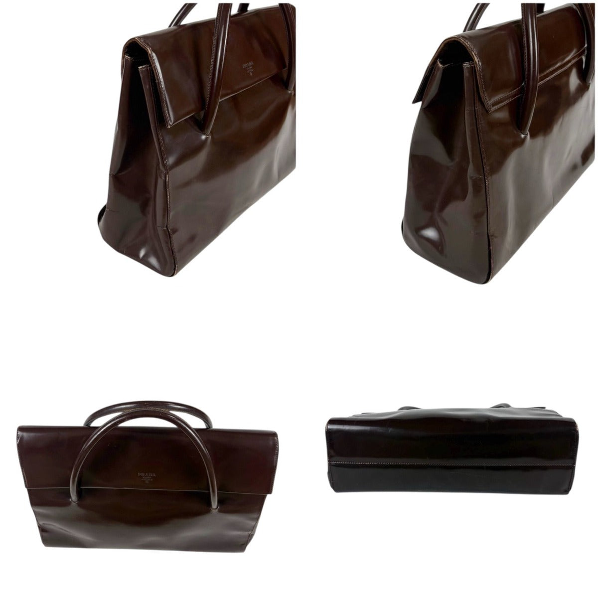 Prada Top Handle Tote Logo — view 3