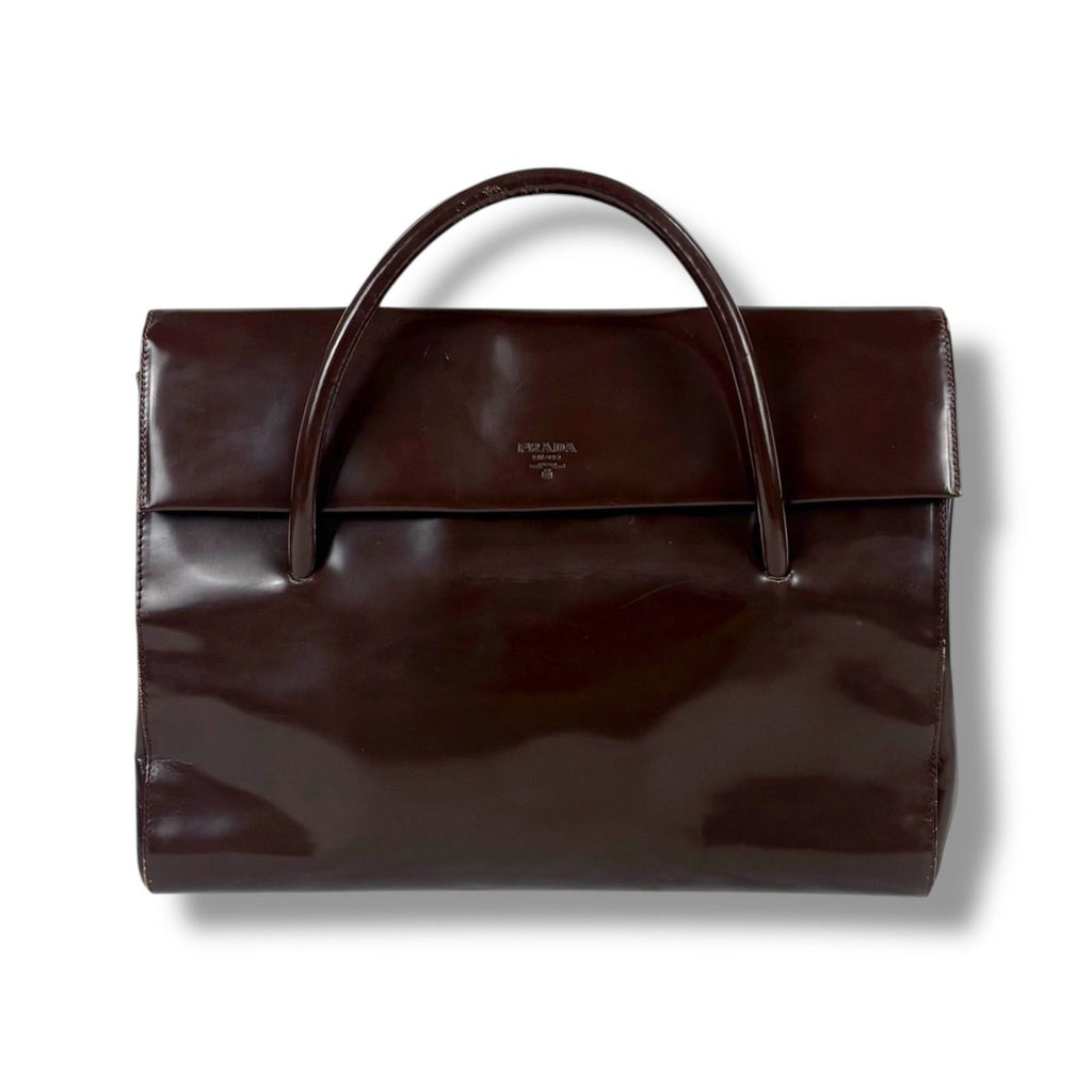 Prada Top Handle Tote Logo