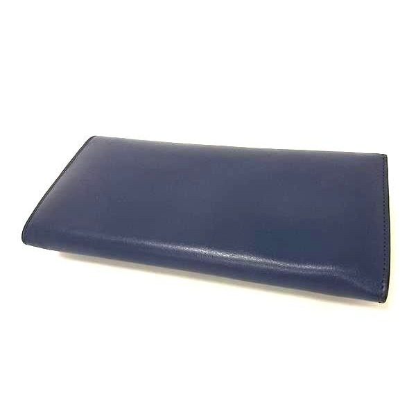 Fendi Peekaboo Leather Bifold Wallet Billfold Coin Purse Navy — view 2