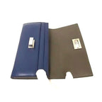 Fendi Peekaboo Leather Bifold Wallet Billfold Coin Purse Navy — view 3