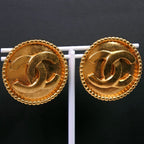 Chanel Coco Mark Gold Plated And Colored Stones 96 A 27.8 g Earrings