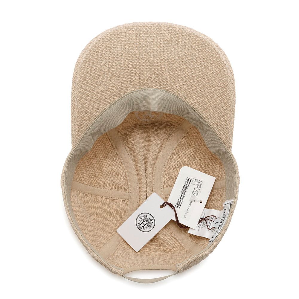 Hermes Cap Davis Yacht Cotton L Hat Sable — view 5