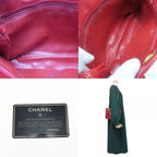 Chanel Shoulder Bag Bicolore Chain Lambskin Red Gold Hardware Mini Drawstrin — view 9