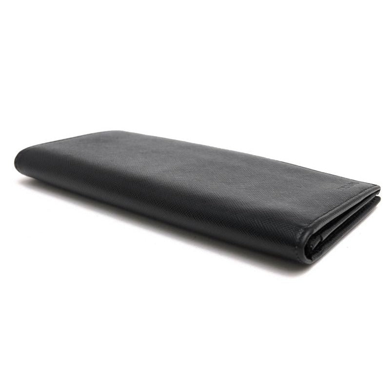 Prada Long Wallet Men Leather Black 2 Mv836 Portafverticgrande with Coin — view 4