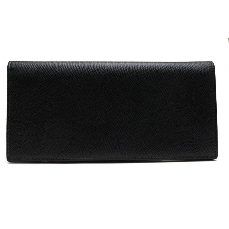 Prada Long Wallet Men Leather Black 2 Mv836 Portafverticgrande with Coin