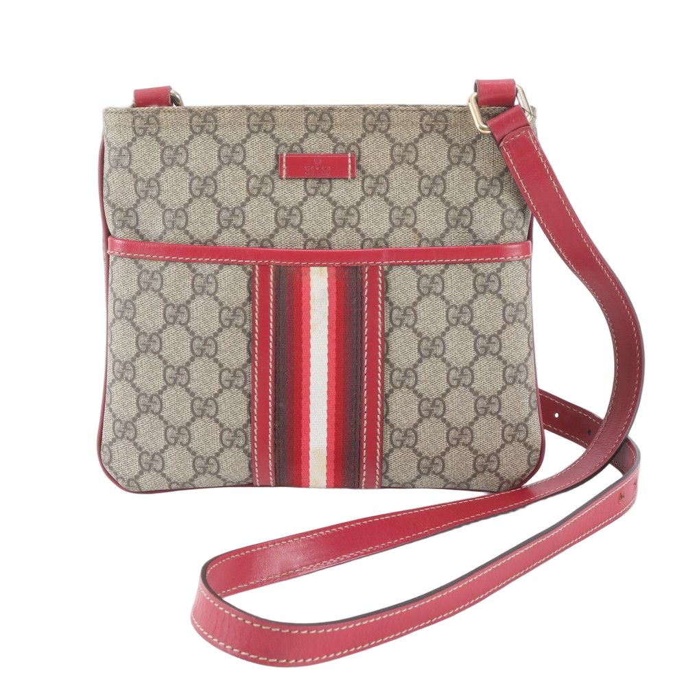 Gucci GG Supreme Sherry Line Leather Shoulder Bag Crossbody