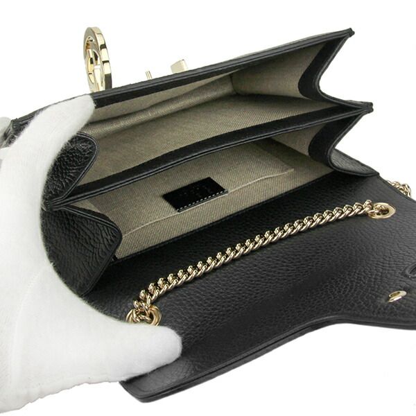 Gucci Shoulder Bag Dollar Calf Black — view 5