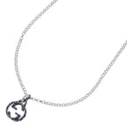 Gucci Arabesque Interlocking Necklace Pendant Chain Silver