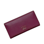 Gucci Bifold Long Wallet Purple Swing Leather
