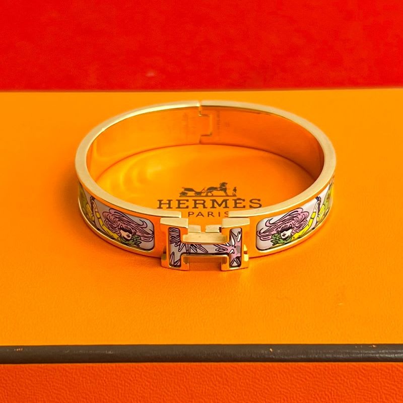 Hermes Click H Bracelet Bangle Accessory Gold Multicolor 16550 — view 2