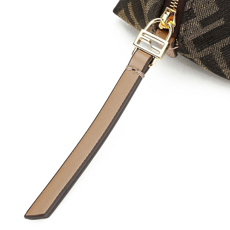 Fendi Pouch Brown FF Jacquard Fabric — view 9