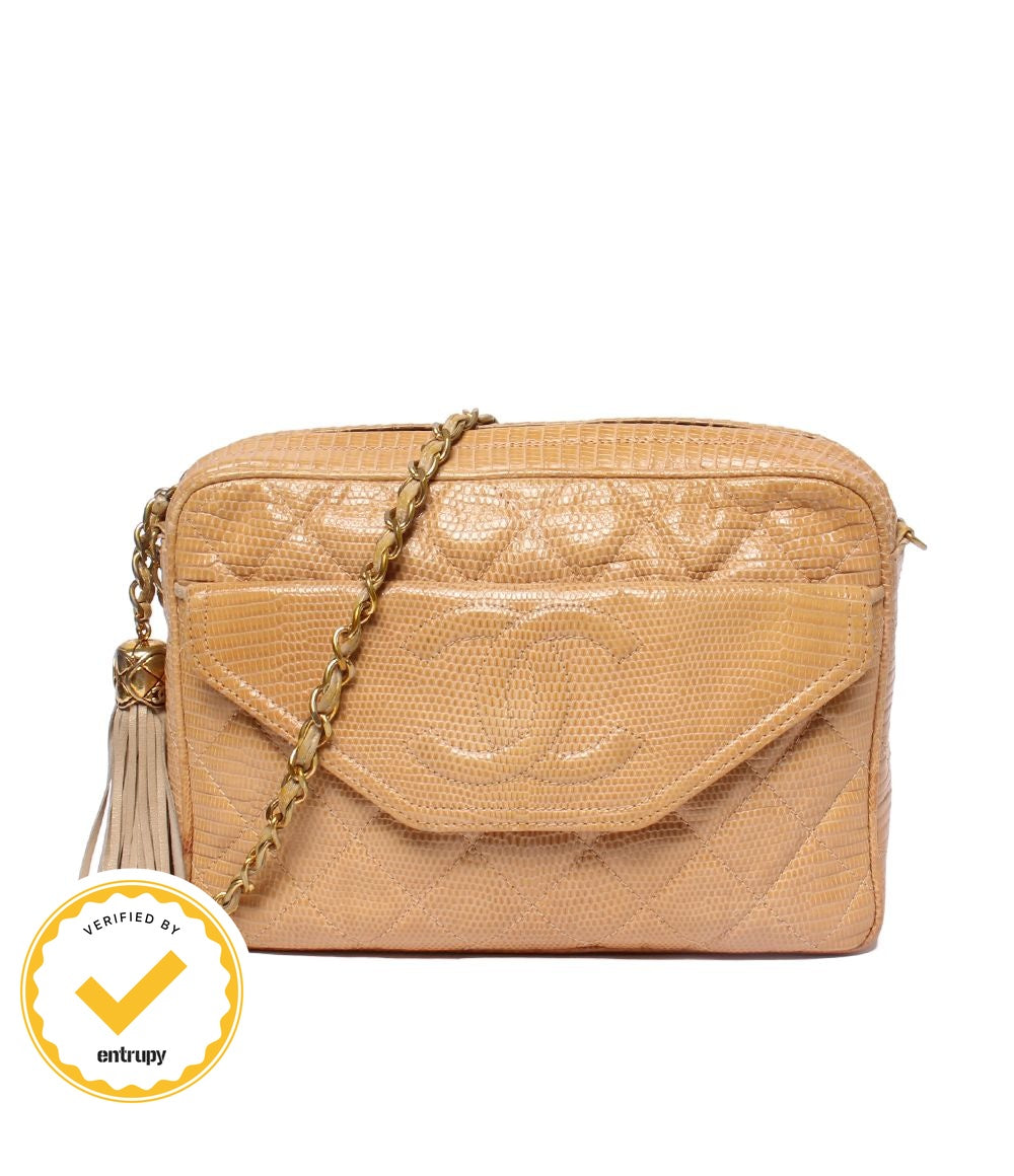 Chanel Chain Shoulder Bag Crossbody Gold Quilted