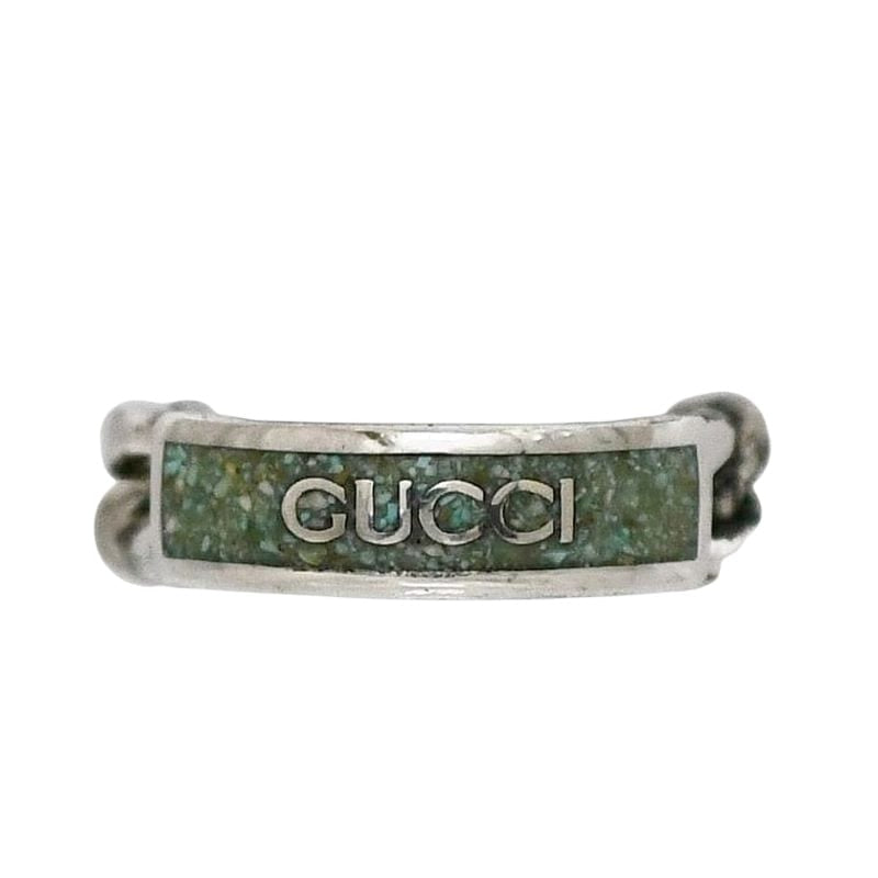 Gucci Ring Silver Green Never — view 4