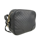 Gucci Shoulder Bag Micro Guccissima Leather Black Champagne Gold — view 2