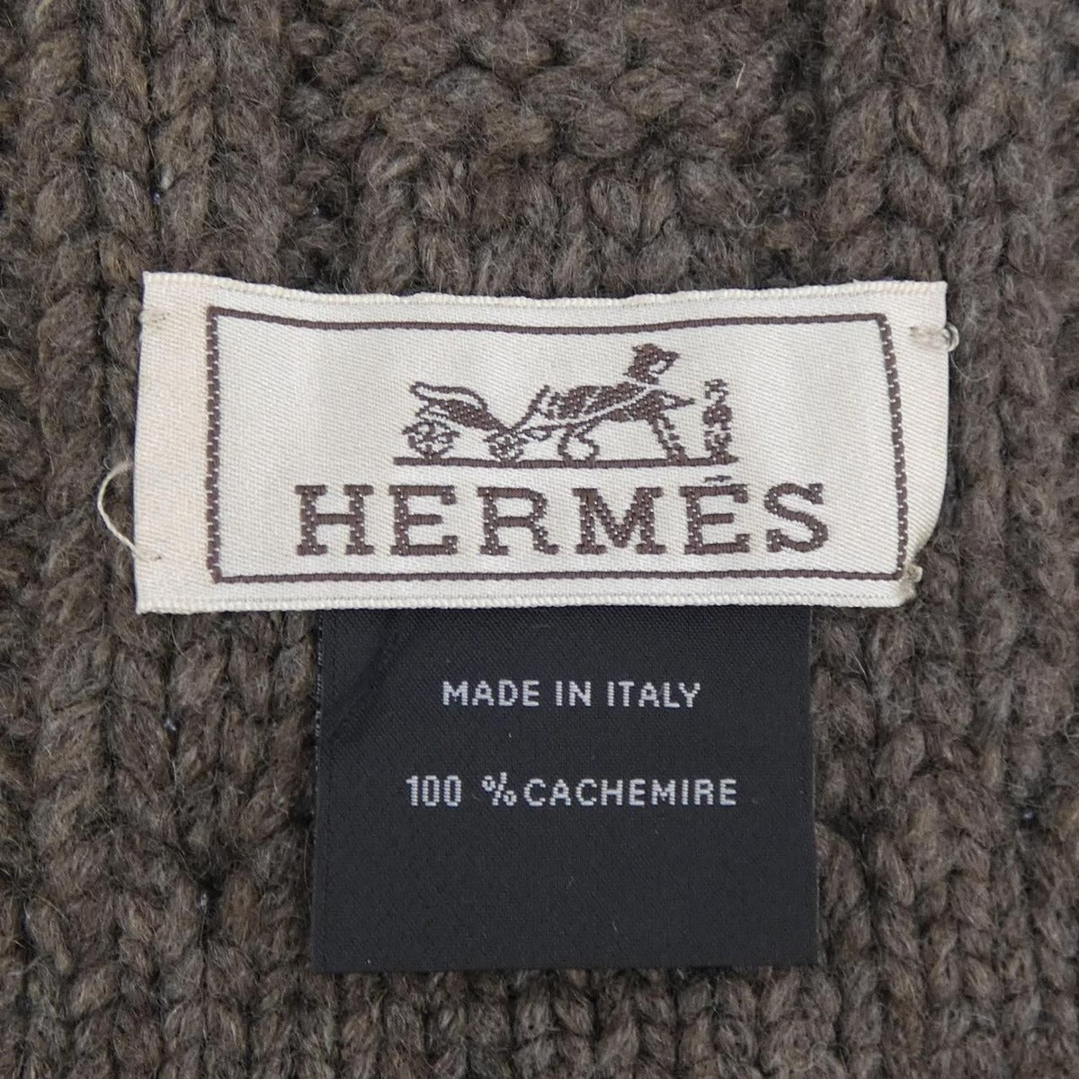 Hermes Scarf Cashmere Brown — view 3