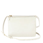 Celine Trio Crossbody Ivory Leather Shoulder Bag