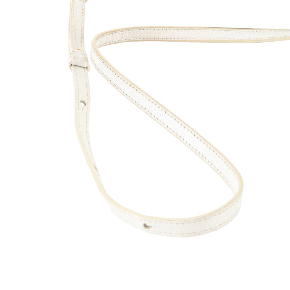 Celine Trio Crossbody Ivory Leather Shoulder Bag — view 2