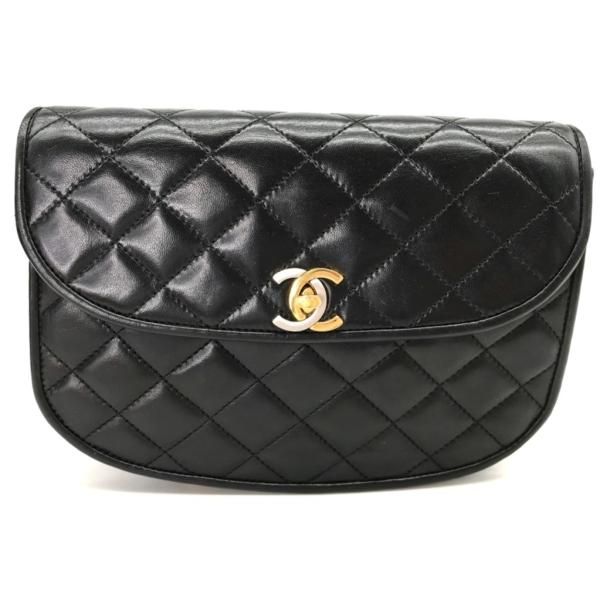 Chanel Quilted CC Logo Turnlock Limited Edition Chain Shoulder Bag Black — view 2