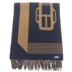 Hermes Sangrur Abukul 100% Cashmere Jacquard Large Shawl Scarf With Fringe