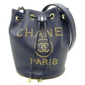Chanel Shoulder Deauville Caviar Navy Bag