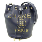 Chanel Shoulder Deauville Caviar Navy Bag