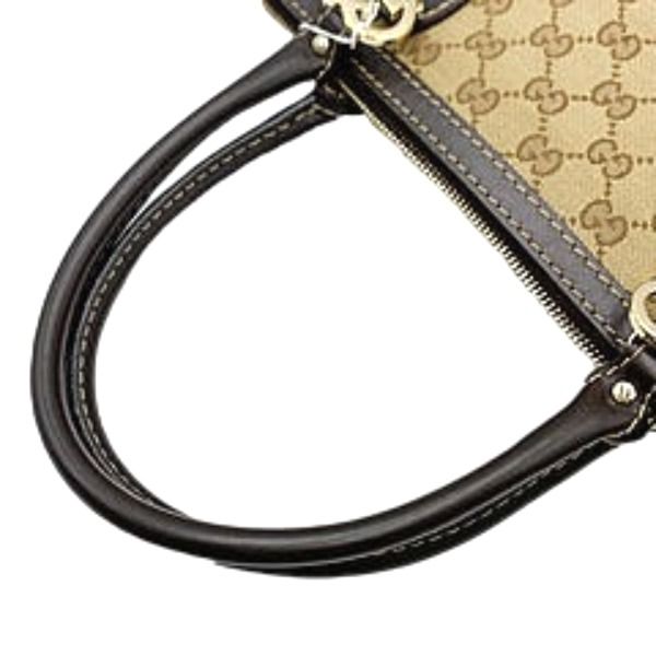 Gucci GG Pattern Handbag Canvas Tote Bag Beige — view 6