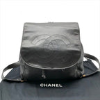 Chanel Jumbo CC Logo Mark Backpack Lambskin Black