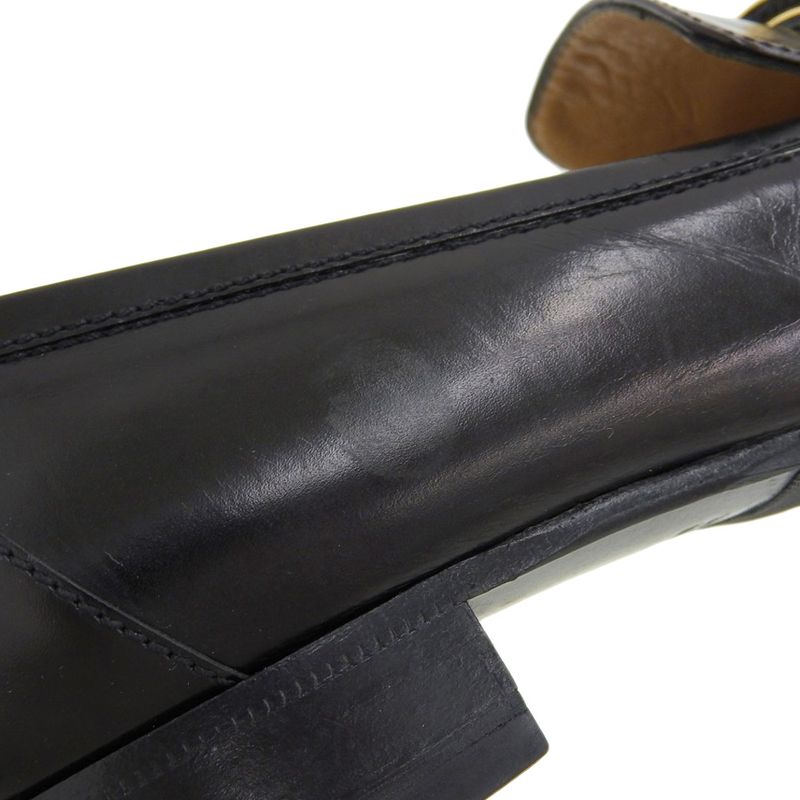 Hermes Vintage Kelly Box Calf Leather Loafers Moccasins Dress Shoes — view 5