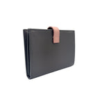 Celine Strap Leather Gray Light Pink Wallet Gold — view 2