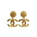 Chanel Vintage Swing Gold Plated Earrings